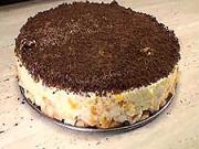 Rychlý třepaný dort - recept na piškotovy dort s mandarinkami a čokoládou