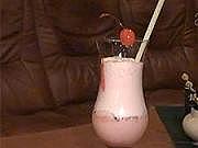 Míchaný nápoj Strawberry milk shake - Jahodovy shake s mlékem