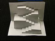Dvojité 3D schody z papíru - jak se dají  vyrobit dvojité 3D schody z papíru