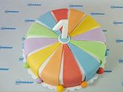 Barevný dort - ako ozdobiť tortu k 1.narozeninám
