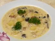Houbová polévka - recept na houbovou polévku se slaninou,cesnakem a bramborami