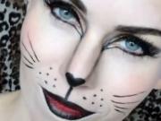 Halloweenské líčení - make up kočka