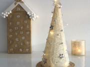 Vánoční dekorace - stromeček z bavlny (z provázku)