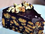 Nepečený čokoládový dort - recept na čokoládový dort se sušenkami