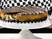 Žebrový cheesecake - recept na barevný cheesecake - žebrový dort