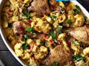 Kuřecí maso na kari zelenině - recept na kuřecí čtvrti s kari zeleninou