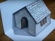3D domek - jak nakreslit 3D domek