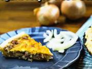 Cibulový koláč z listového těsta - recept na quiche