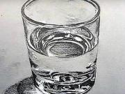 Pohár s vodou - jako nakreslit pohár s vodou