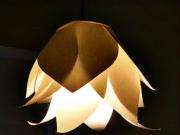Lampa z papíru - papírové stínítko na lampu ve tvaru květu